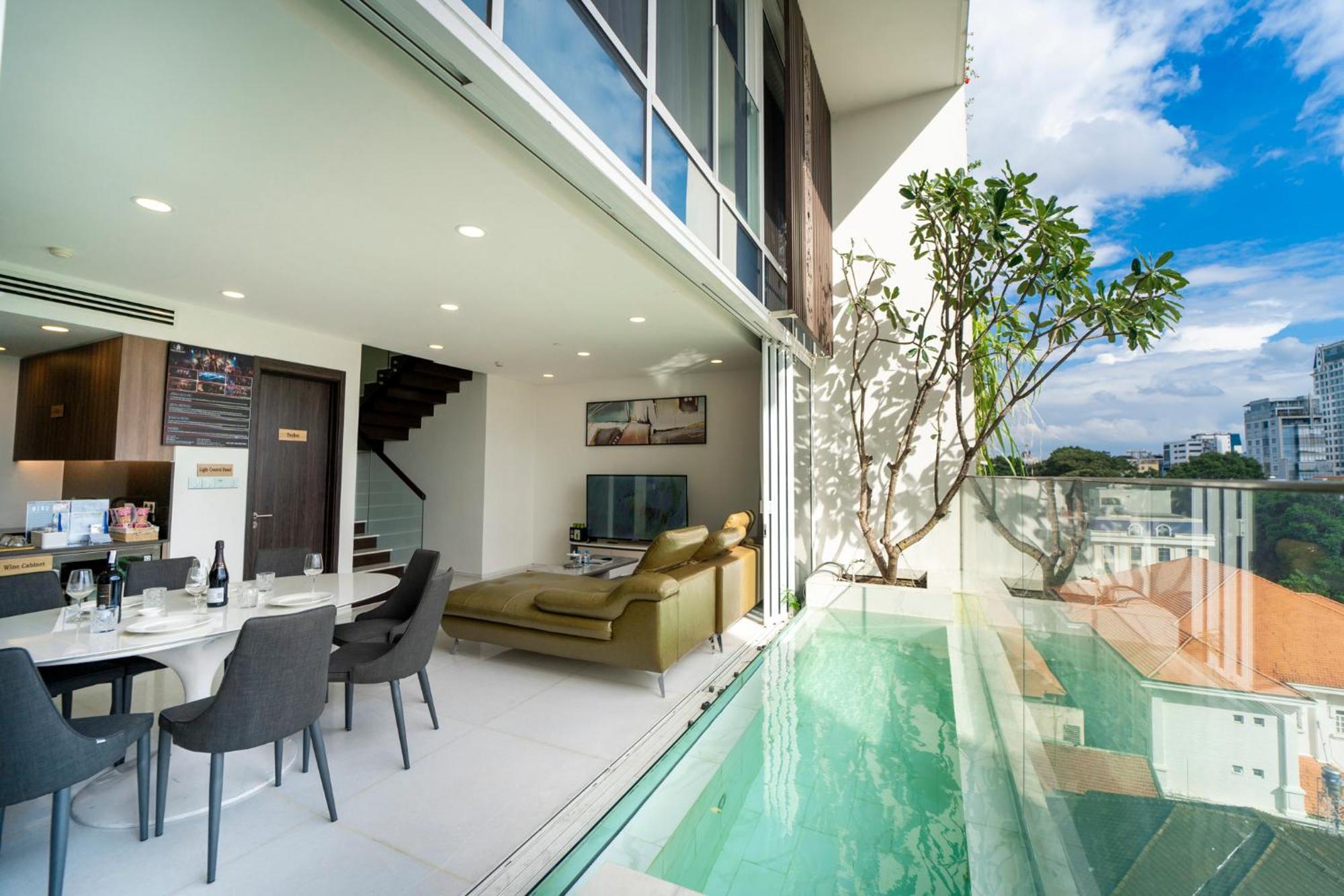 Serenity Saigon Sky Villas - Free One Way Airport Shuttle Ho Chi Minh City Bagian luar foto