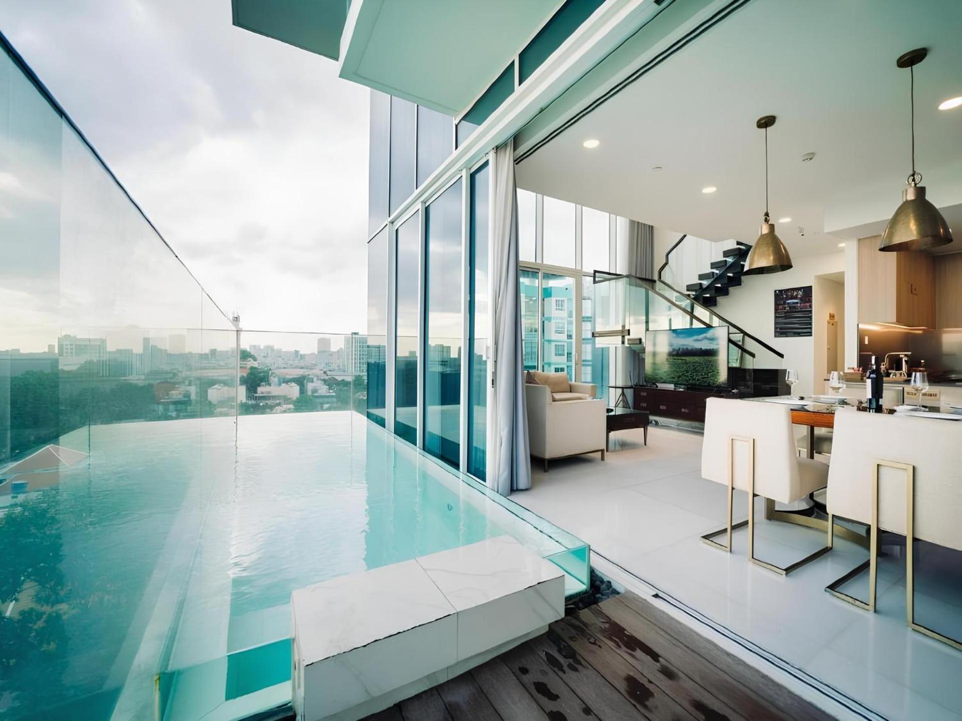 Serenity Saigon Sky Villas - Free One Way Airport Shuttle Ho Chi Minh City Bagian luar foto
